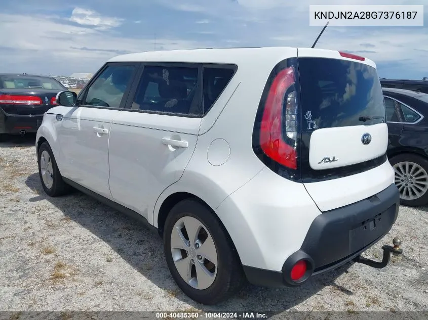 2016 Kia Soul VIN: KNDJN2A28G7376187 Lot: 40485360