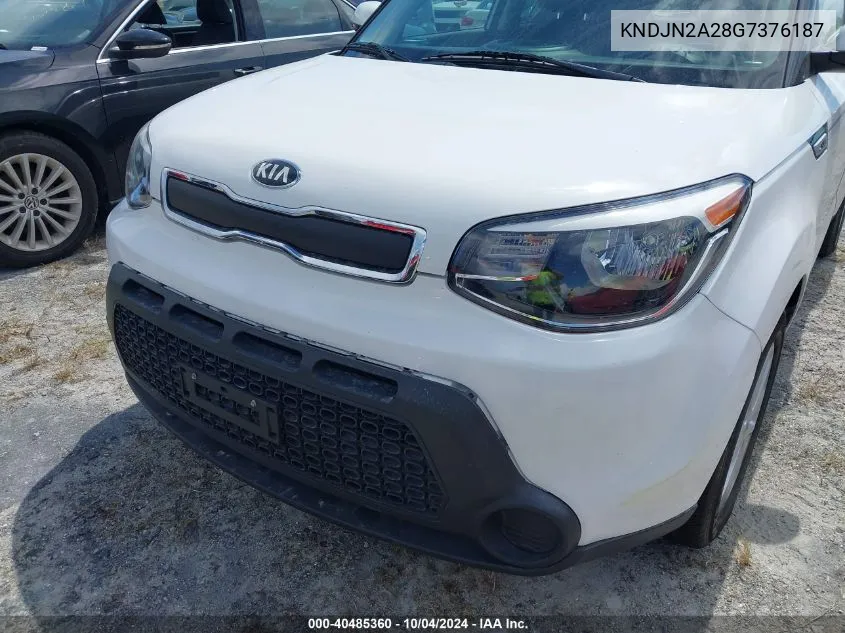 2016 Kia Soul VIN: KNDJN2A28G7376187 Lot: 40485360