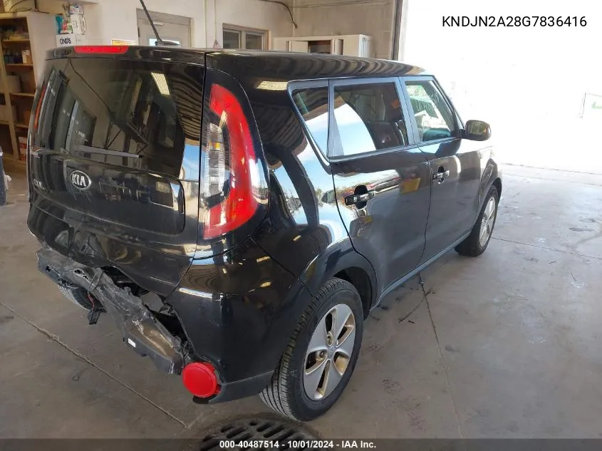 2016 Kia Soul VIN: KNDJN2A28G7836416 Lot: 40487514