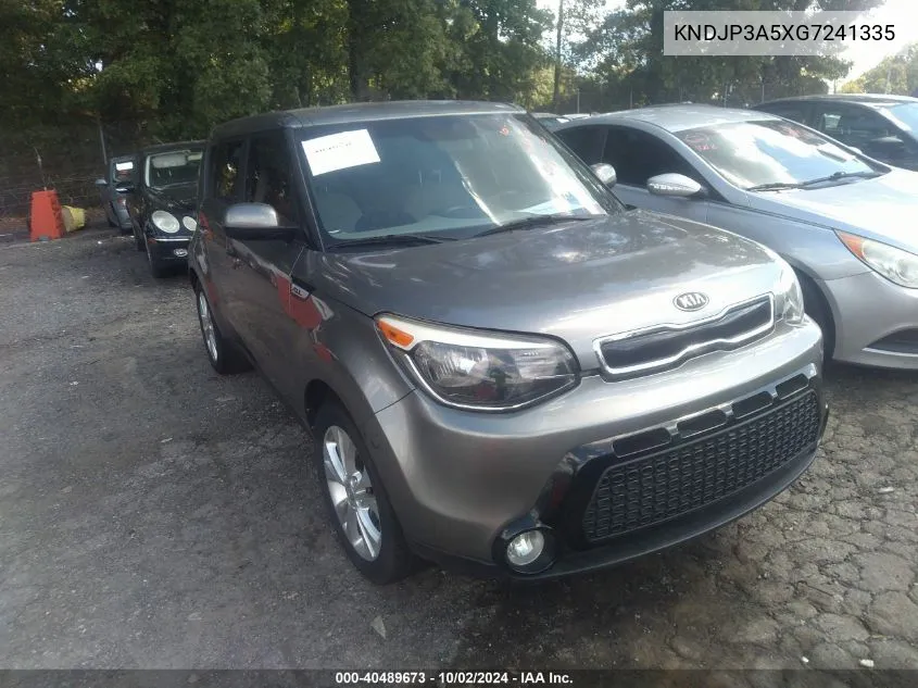 2016 Kia Soul + VIN: KNDJP3A5XG7241335 Lot: 40489673