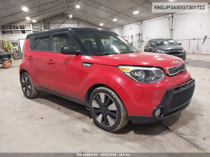 2016 Kia Soul + VIN: KNDJP3A50G7301722 Lot: 40494165