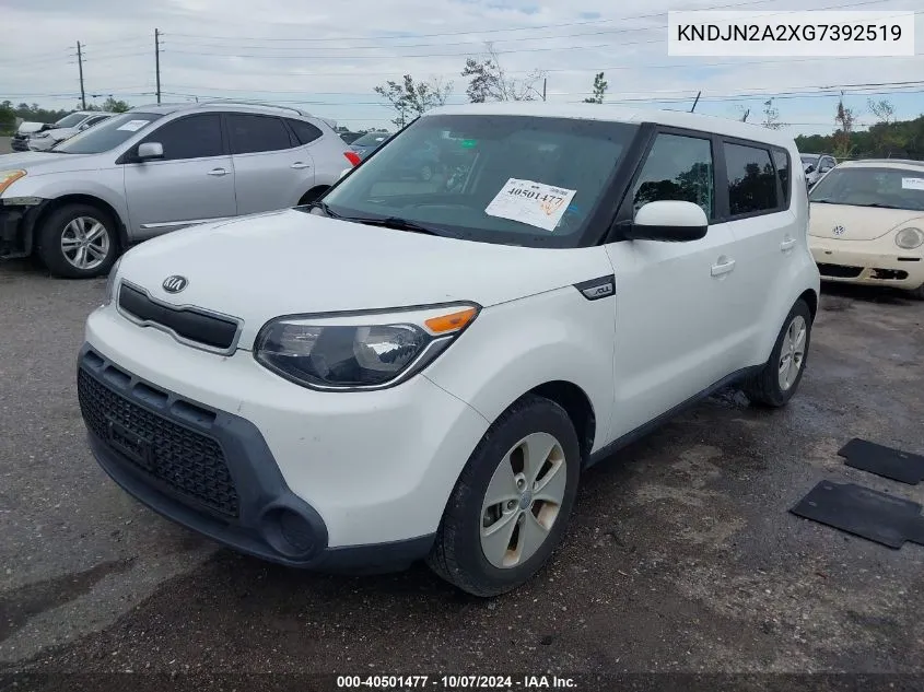 2016 Kia Soul VIN: KNDJN2A2XG7392519 Lot: 40501477