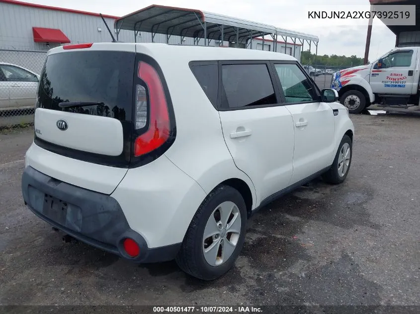 2016 Kia Soul VIN: KNDJN2A2XG7392519 Lot: 40501477