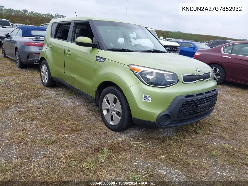 2016 Kia Soul VIN: KNDJN2A27G7852932 Lot: 40505580