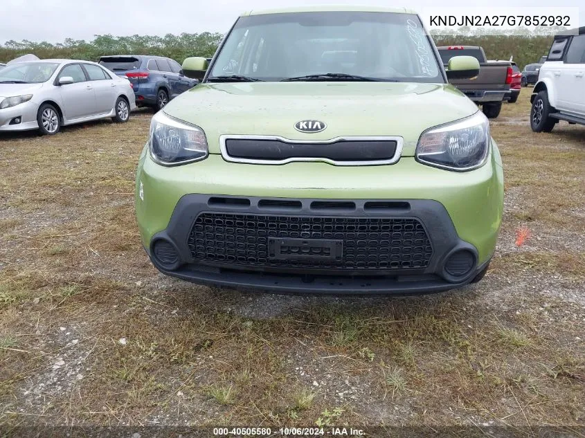 2016 Kia Soul VIN: KNDJN2A27G7852932 Lot: 40505580