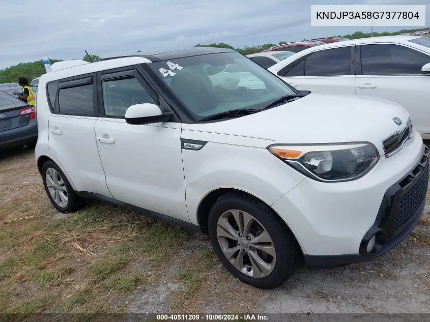 2016 Kia Soul + VIN: KNDJP3A58G7377804 Lot: 40511209