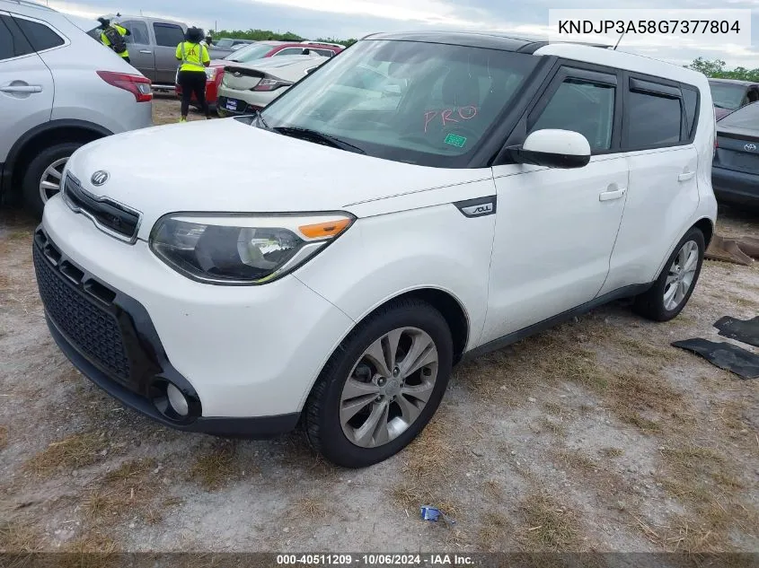 2016 Kia Soul + VIN: KNDJP3A58G7377804 Lot: 40511209