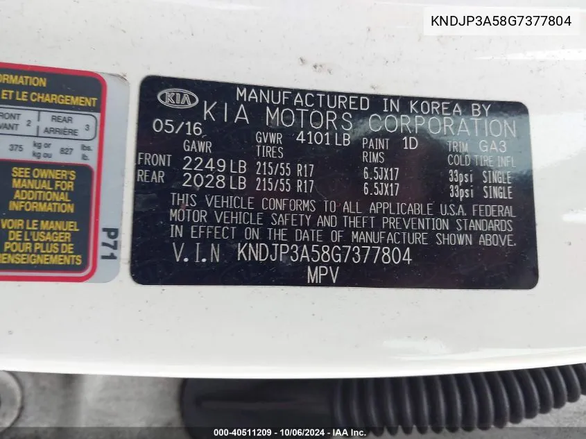 KNDJP3A58G7377804 2016 Kia Soul +