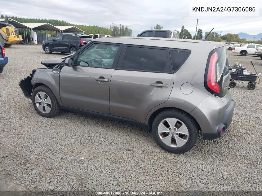 2016 Kia Soul VIN: KNDJN2A24G7306086 Lot: 40512088