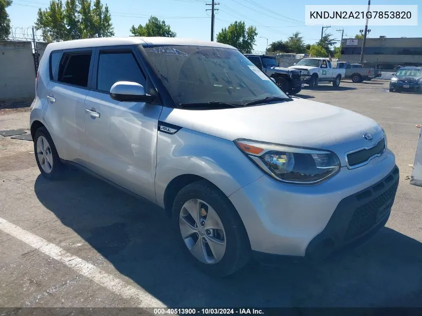 2016 Kia Soul VIN: KNDJN2A21G7853820 Lot: 40513900