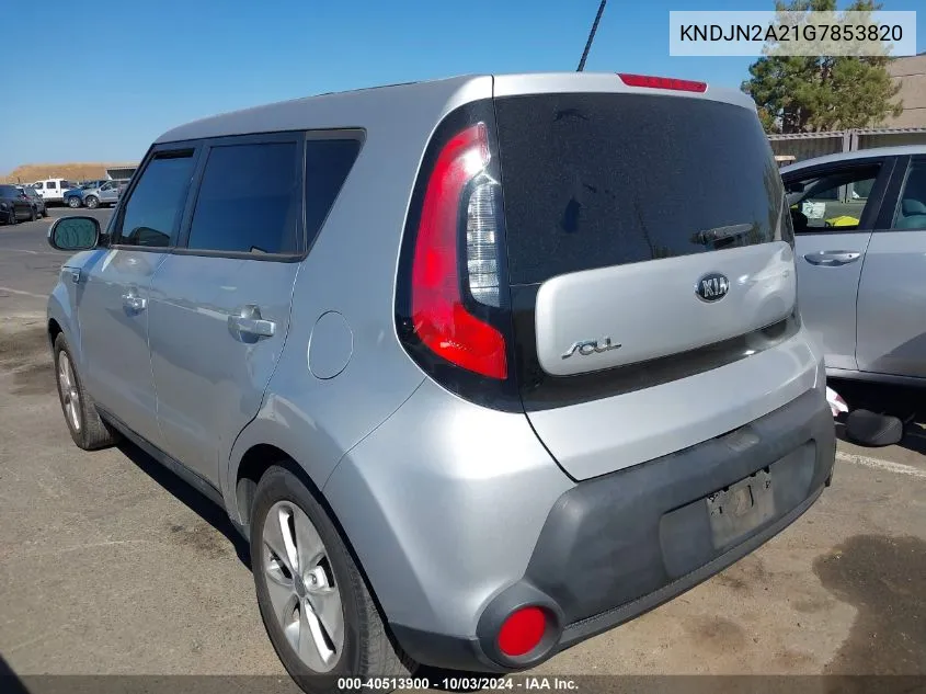 2016 Kia Soul ! VIN: KNDJN2A21G7853820 Lot: 40513900