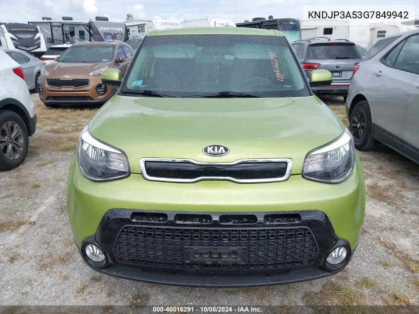 2016 Kia Soul + VIN: KNDJP3A53G7849942 Lot: 40516291