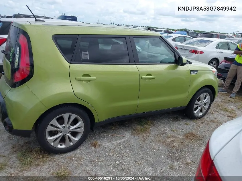 2016 Kia Soul + VIN: KNDJP3A53G7849942 Lot: 40516291