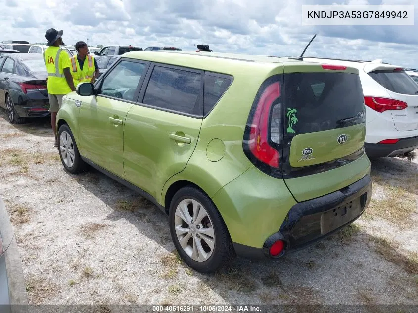 2016 Kia Soul + VIN: KNDJP3A53G7849942 Lot: 40516291