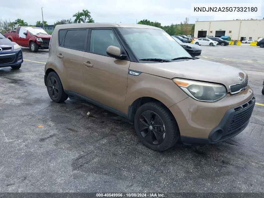 2016 Kia Soul VIN: KNDJN2A25G7332180 Lot: 40549956