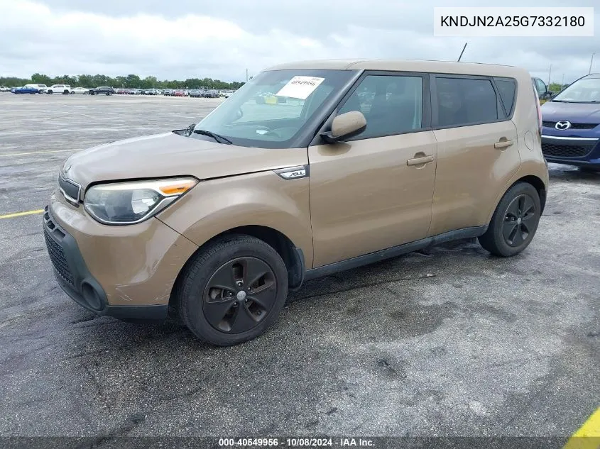 2016 Kia Soul VIN: KNDJN2A25G7332180 Lot: 40549956