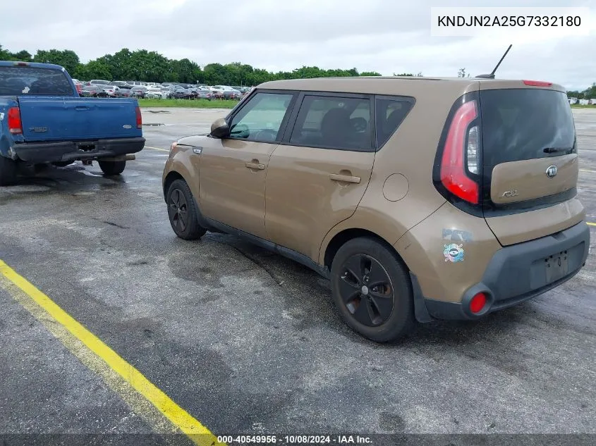 2016 Kia Soul VIN: KNDJN2A25G7332180 Lot: 40549956