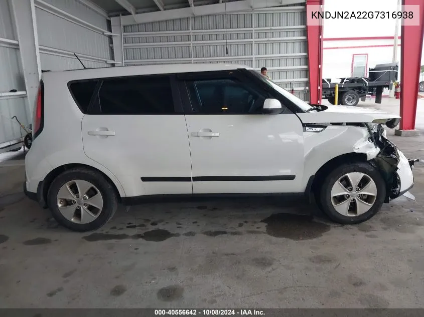 2016 Kia Soul VIN: KNDJN2A22G7316938 Lot: 40556642