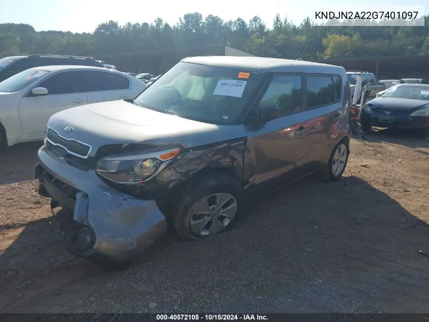 2016 Kia Soul VIN: KNDJN2A22G7401097 Lot: 40572105