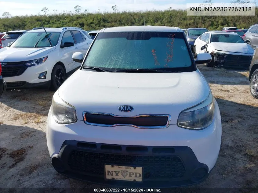 2016 Kia Soul VIN: KNDJN2A23G7267118 Lot: 40607222