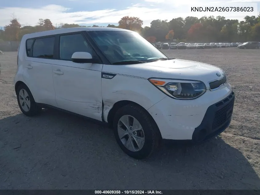 2016 Kia Soul VIN: KNDJN2A26G7386023 Lot: 40609358