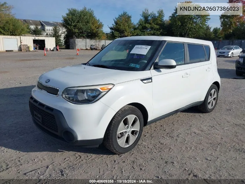 2016 Kia Soul VIN: KNDJN2A26G7386023 Lot: 40609358