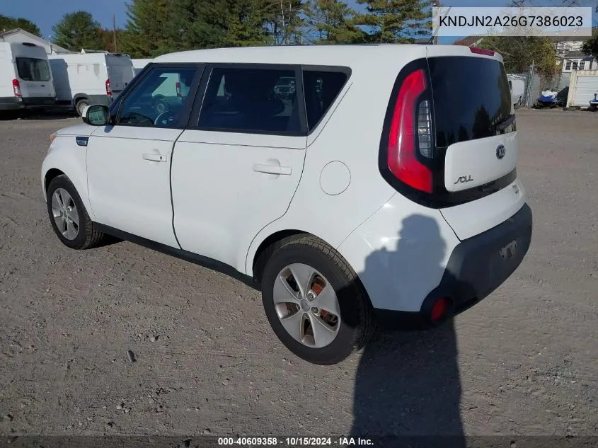 2016 Kia Soul VIN: KNDJN2A26G7386023 Lot: 40609358