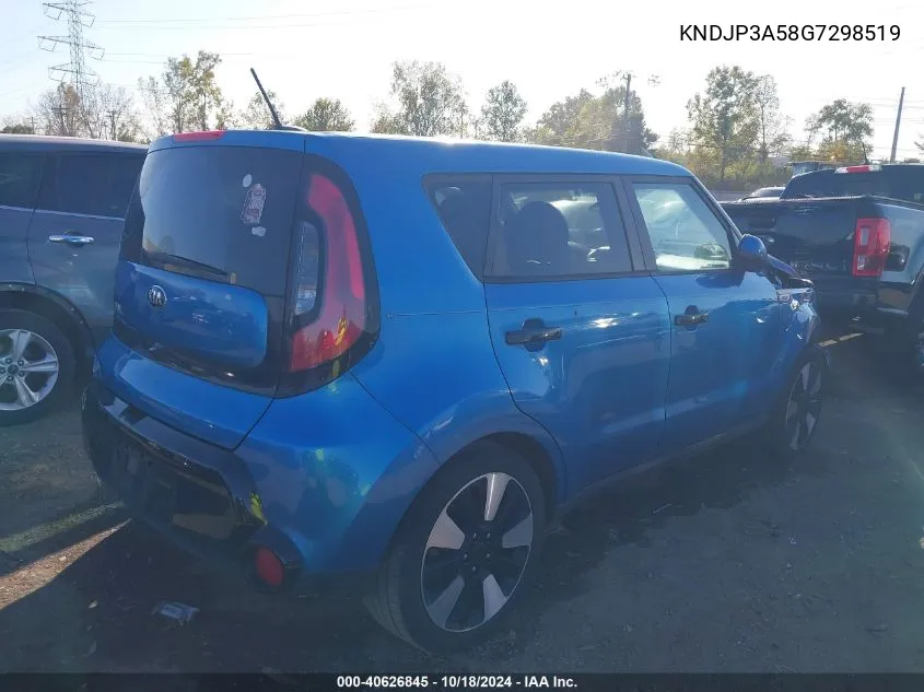 2016 Kia Soul + VIN: KNDJP3A58G7298519 Lot: 40626845