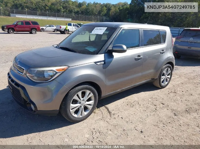 2016 Kia Soul + VIN: KNDJP3A54G7249785 Lot: 40638833