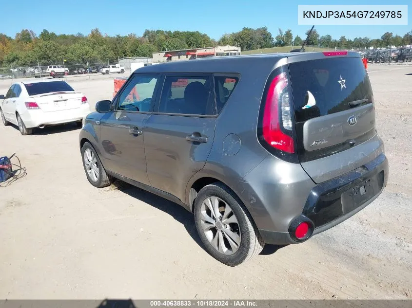 2016 Kia Soul + VIN: KNDJP3A54G7249785 Lot: 40638833