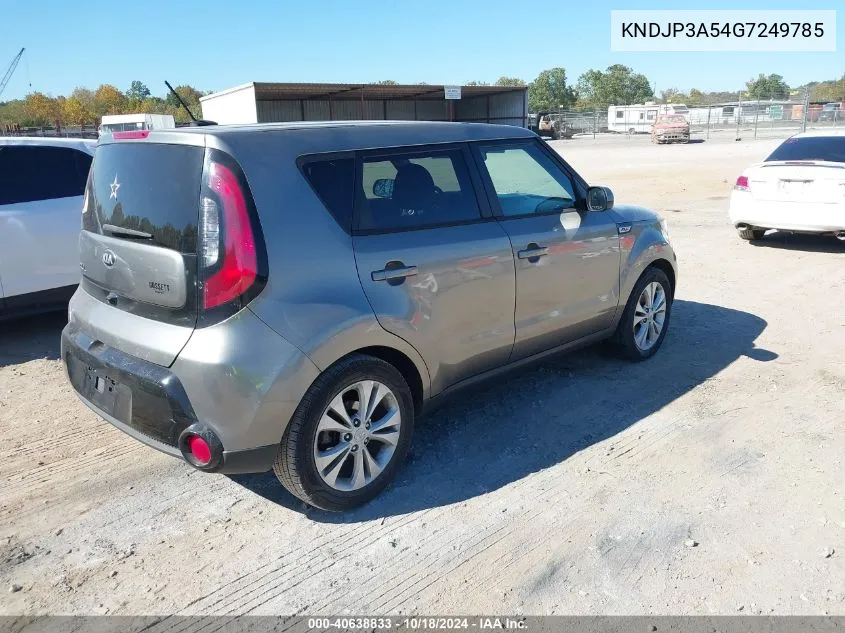 2016 Kia Soul + VIN: KNDJP3A54G7249785 Lot: 40638833