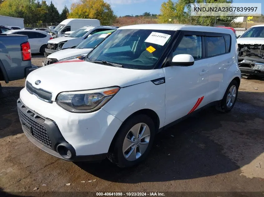 2016 Kia Soul VIN: KNDJN2A23G7839997 Lot: 40641098