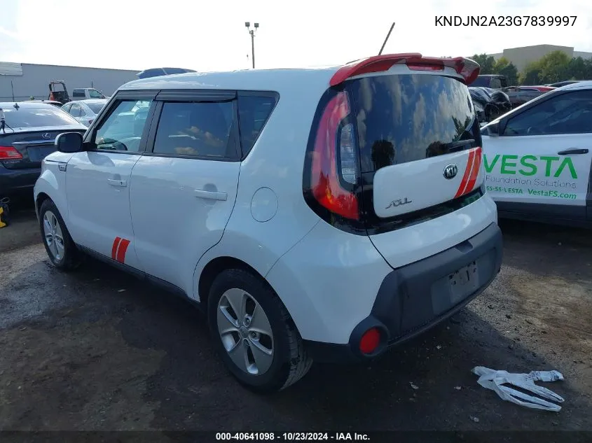 2016 Kia Soul VIN: KNDJN2A23G7839997 Lot: 40641098