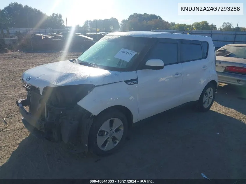 2016 Kia Soul VIN: KNDJN2A24G7293288 Lot: 40641333