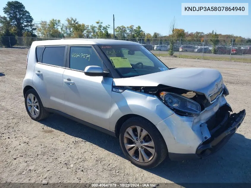 2016 Kia Soul + VIN: KNDJP3A58G7864940 Lot: 40647879