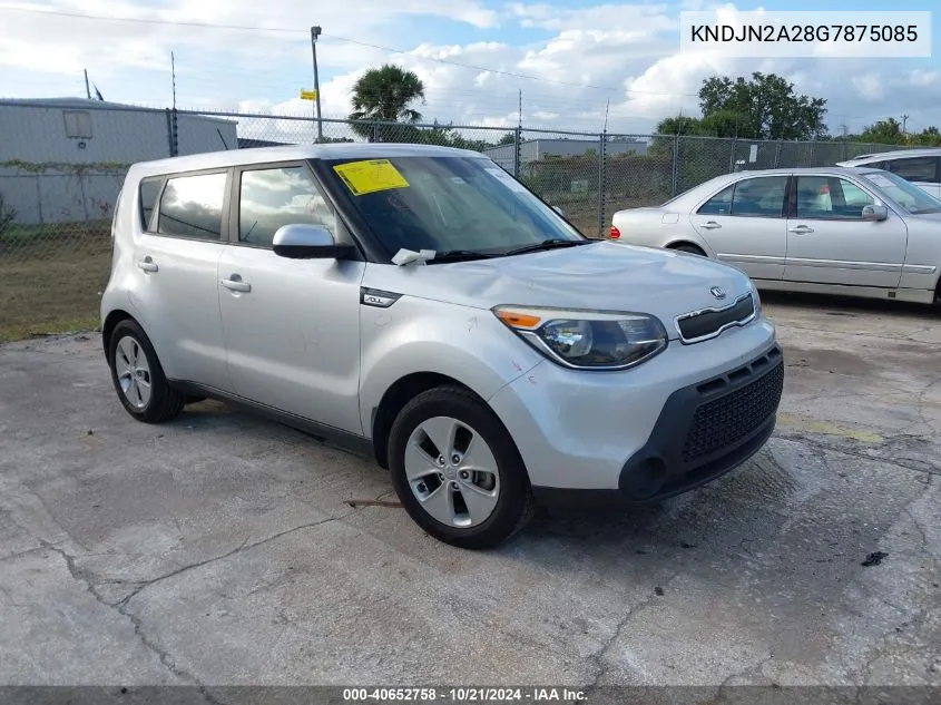 2016 Kia Soul VIN: KNDJN2A28G7875085 Lot: 40652758