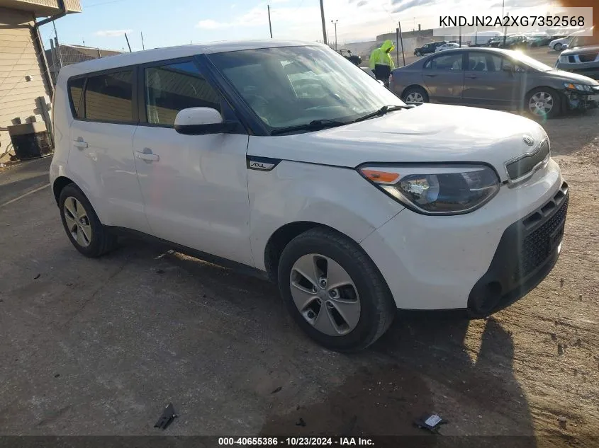 2016 Kia Soul VIN: KNDJN2A2XG7352568 Lot: 40655386