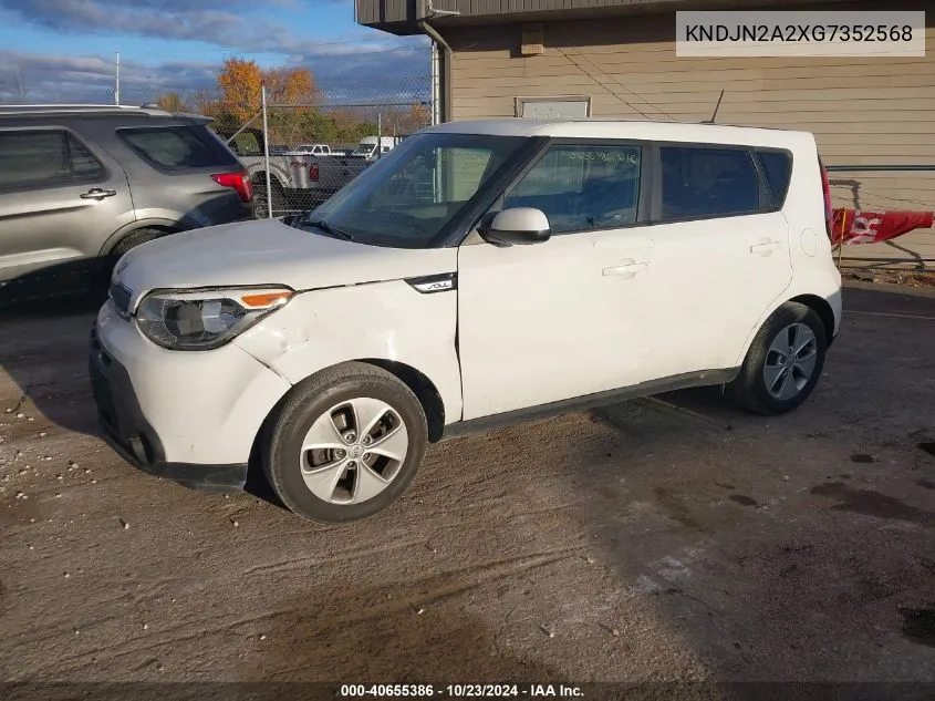 2016 Kia Soul VIN: KNDJN2A2XG7352568 Lot: 40655386