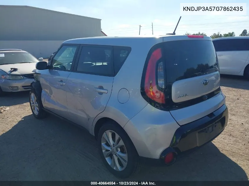 2016 Kia Soul + VIN: KNDJP3A57G7862435 Lot: 40664554