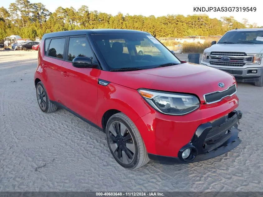 2016 Kia Soul + VIN: KNDJP3A53G7319549 Lot: 40683648