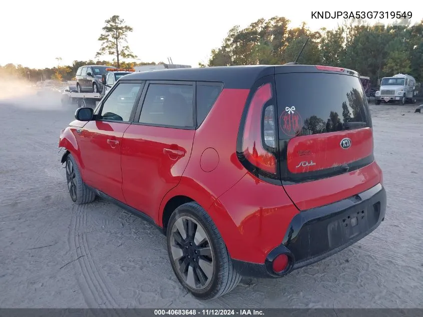 2016 Kia Soul + VIN: KNDJP3A53G7319549 Lot: 40683648