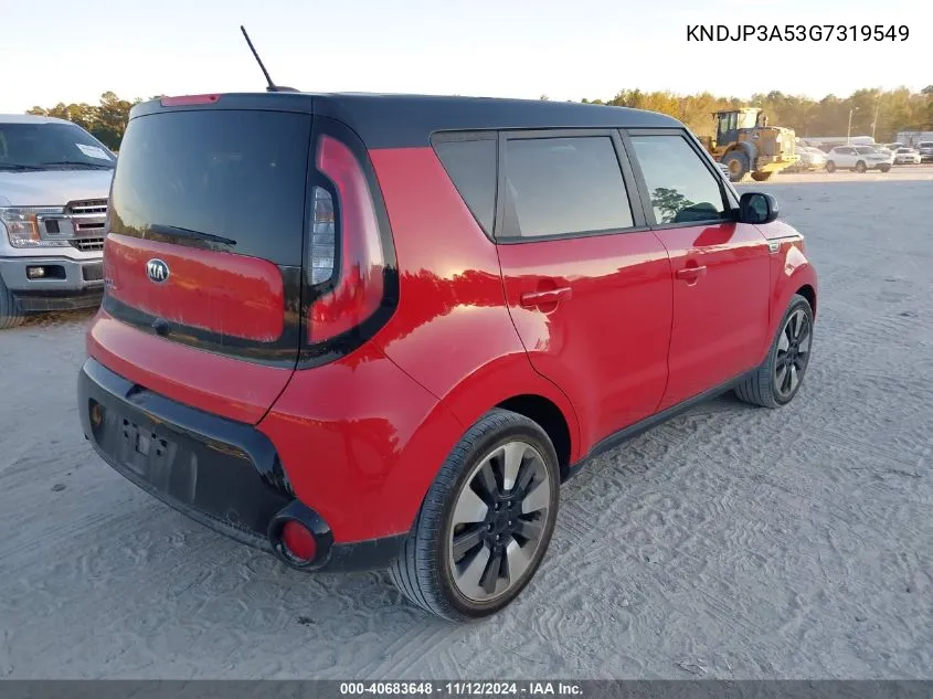 2016 Kia Soul + VIN: KNDJP3A53G7319549 Lot: 40683648