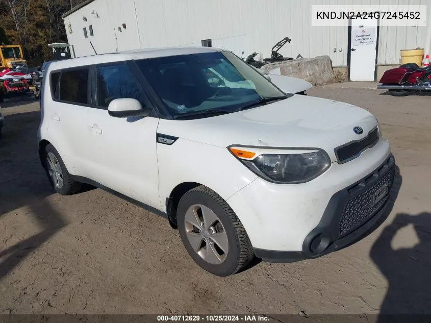 2016 Kia Soul VIN: KNDJN2A24G7245452 Lot: 40712629