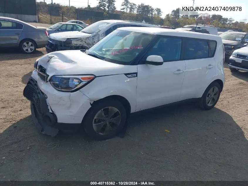 2016 Kia Soul VIN: KNDJN2A24G7409878 Lot: 40715362