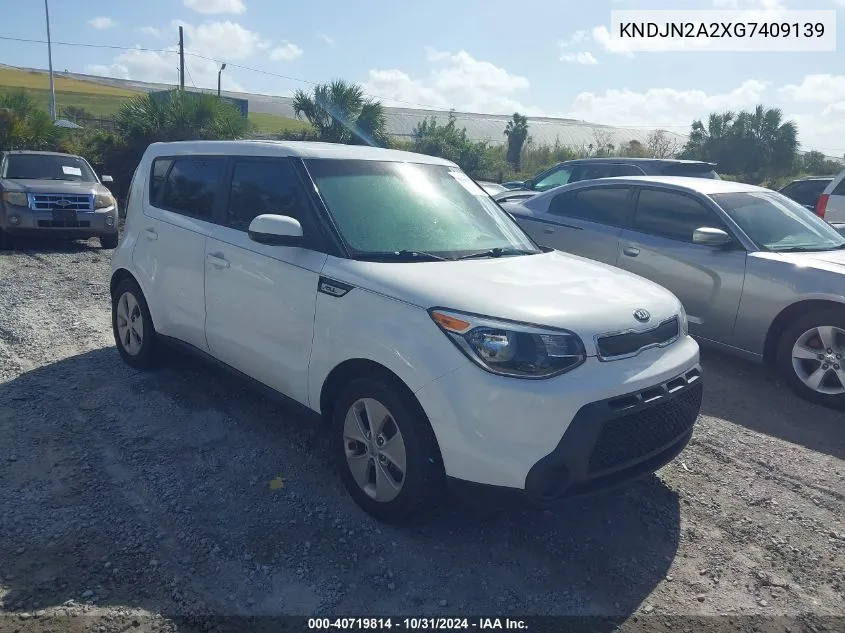 2016 Kia Soul VIN: KNDJN2A2XG7409139 Lot: 40719814