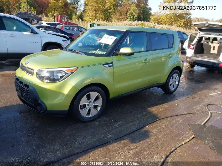 2016 Kia Soul VIN: KNDJN2A29G7851779 Lot: 40721083