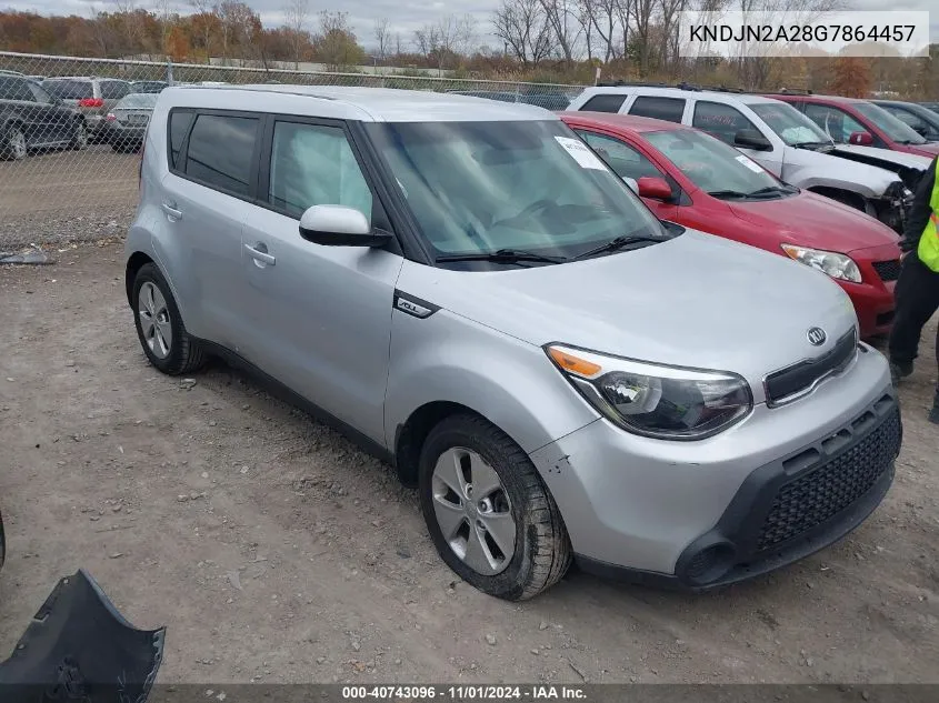 2016 Kia Soul VIN: KNDJN2A28G7864457 Lot: 40743096