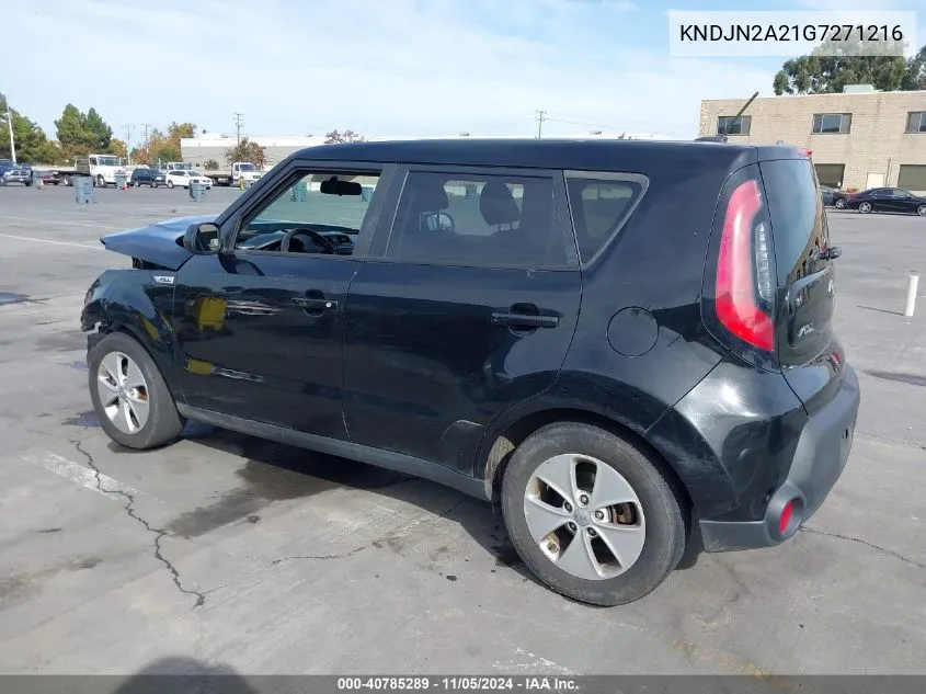 2016 Kia Soul VIN: KNDJN2A21G7271216 Lot: 40785289