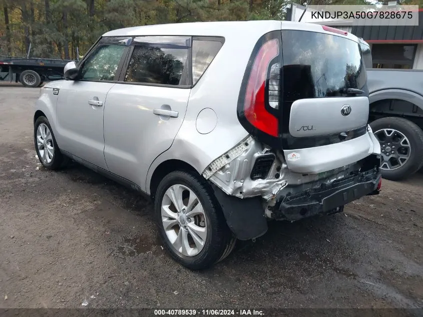 2016 Kia Soul + VIN: KNDJP3A50G7828675 Lot: 40789539