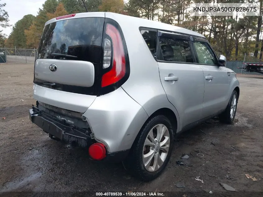 2016 Kia Soul + VIN: KNDJP3A50G7828675 Lot: 40789539